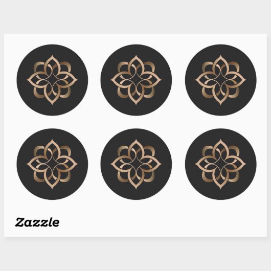 Elegant Gold Mandala Sticker (Blatt)