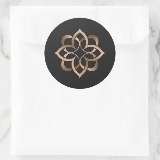 Elegant Gold Mandala Sticker (Tasche)