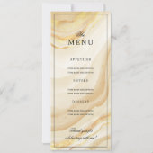 Elegant Gold Marble 16th Birthday Program Menu  Einladung (Rückseite)