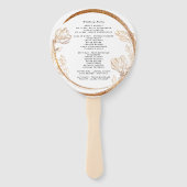 Elegant Gold Marble Blumen Grüne Hand Fan Fächer (Rückseite)