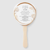 Elegant Gold Marble Blumen Grüne Hand Fan Fächer (Vorderseite)