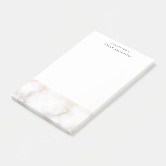 Elegant Gold Marble From the Desk of Post-it Klebezettel (angewinkelt)