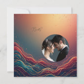 Elegant Gold Marble Navy Terracotta photo Wedding Dankeskarte (Rückseite)