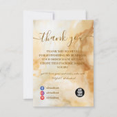 Elegant Gold Marble Professional Dankeskarte (Vorderseite)