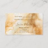 Elegant Gold Marble Professional Empfehlungskarte (Rückseite)