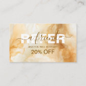 Elegant Gold Marble Professional Empfehlungskarte (Vorderseite)