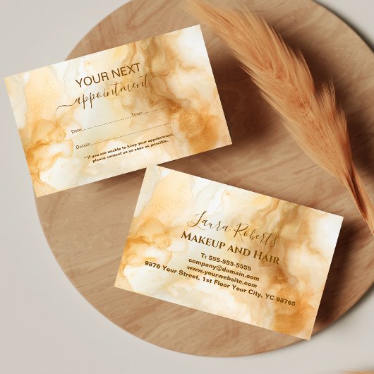 Elegant Gold Marble Professional Terminkarte