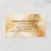 Elegant Gold Marble Professional Visitenkarte (Rückseite)