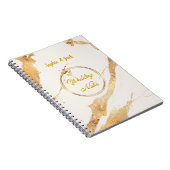Elegant Gold Marble Wedding Notes Notebook Notizblock (Rechte Seite)