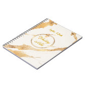 Elegant Gold Marble Wedding Notes Notebook Notizblock (Linke Seite)