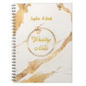 Elegant Gold Marble Wedding Notes Notebook  Notizblock (Vorderseite)