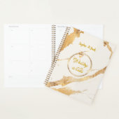 Elegant Gold Marble Wedding Notes Notebook  Planer (Anzeige)