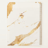 Elegant Gold Marble Wedding Notes Notebook  Planer (Rückseite)