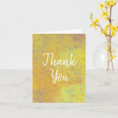 Elegant Gold Marbling Vielen Dank Karte (Gelbe Blume)