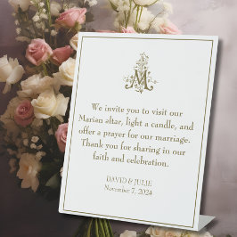 Elegant Gold Marian Prayer Altar Katholische Hochz Sockelschild