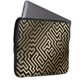 Elegant Gold Maze Geometric Luxury Design Laptopschutzhülle (Vorne Rechts)