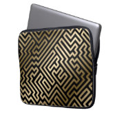 Elegant Gold Maze Geometric Luxury Design Laptopschutzhülle (Vorderseite Links)