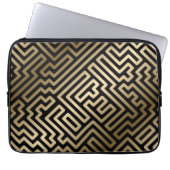 Elegant Gold Maze Geometric Luxury Design Laptopschutzhülle (Vorderseite)