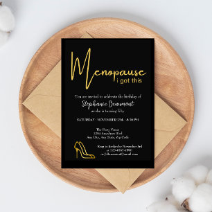 Elegant Gold Menopause Got ich diesen 50. Geburtst Einladung