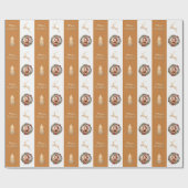Elegant Gold Mergend Custom Foto Wrappin Geschenkpapier (Flach)