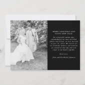 Elegant Gold Merry and Married Photo Holiday Card Einladung (Rückseite)