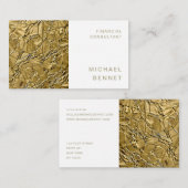 Elegant Gold Metallic Finance Consultant Visitenkarte (Vorne/Hinten)