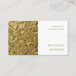 Elegant Gold Metallic Finance Consultant Visitenkarte