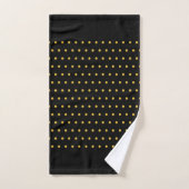 Elegant Gold Metallic Look Polka Dots Badhandtuch Set (Handtuch)