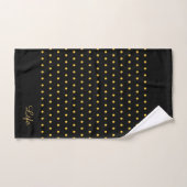 Elegant Gold Metallic Look Polka Dots Badhandtuch Set (Handtuch)