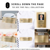 Elegant Gold Metallic Monogram Consultant Visitenkarte