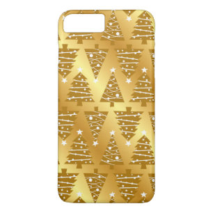 Elegant Gold Metallic Weihnachtsbaum iPhone Case