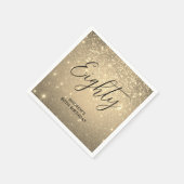 Elegant Gold Milestone Geburtstag Serviette (Ecke)