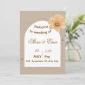 Elegant Gold Minimal Wedding Invitation | Simple & Einladung (Stehend Vorderseite)