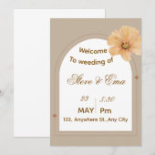 Elegant Gold Minimal Wedding Invitation | Simple & Einladung (Vorne/Hinten)