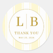 Elegant Gold Minimalist Circle Runder Aufkleber (Vorderseite)