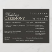 Elegant Gold Minimalist Wedding Program Timeline Menükarte (Vorderseite)