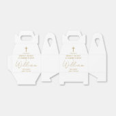Elegant Gold Minimalistisch First Holy Communion Geschenkschachtel (Ungefaltet)