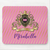 Elegant Gold Monagram Mouse Pad Mousepad (Vorne)