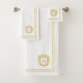 Elegant Gold Monogram Badhandtuch Set (Insitu)