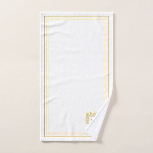 Elegant Gold Monogram Badhandtuch Set (Handtuch)
