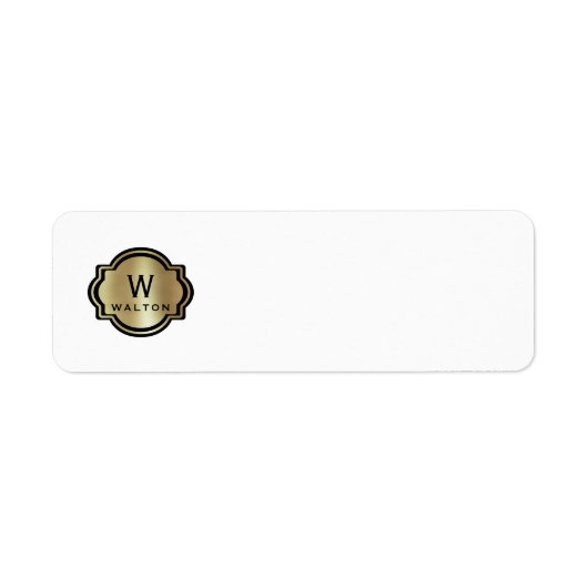 Elegant Gold Monogram File Folder Labels (Vorne)