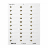 Elegant Gold Monogram File Folder Labels (Vorne)
