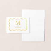 Elegant Gold Monogram Folienkarte (Anzeige)