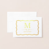 Elegant Gold Monogram Folienkarte (Vorderseite mit Umschlag)