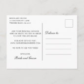 Elegant Gold Monogram Formal Wedding Save the Date Ankündigungspostkarte (Rückseite)