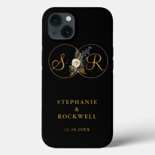 Elegant Gold Monogram Name Initial Wedding Case-Mate iPhone Hülle