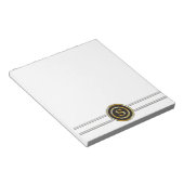 Elegant Gold Monogram S Notizblock (angewinkelt)