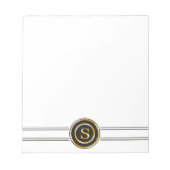 Elegant Gold Monogram S Notizblock (Vorderseite)