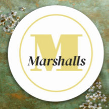 Elegant Gold Monogram Script Name 