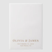 Elegant Gold Monogram Wedding Overlay Pergament Einladungen (Vorderseite)